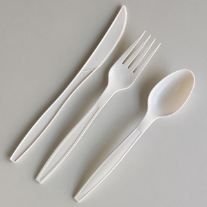 7" Cornstarch Bio-Plastic cutlery