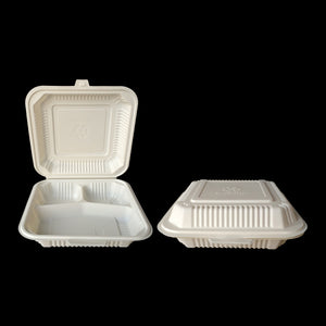 Cornstarch Bio-Plastic clamshell Box